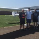 Erster Alleinflug Josip Hizak und Wolfgang Schwarzer